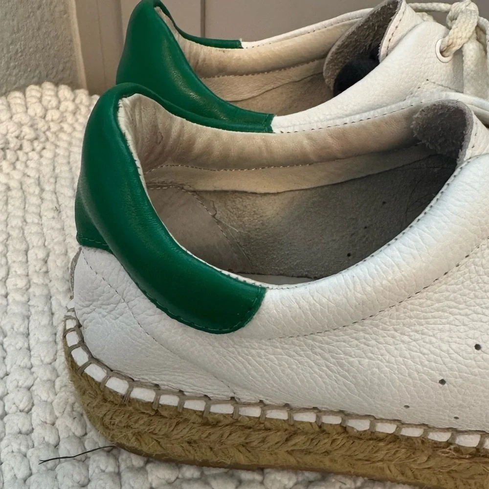 Steven by Steve Madden Canal White and Green Espadrille Sneakers- Size 8B